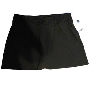 NWT Ebb & Flow Women Black Built In Bike Short Swim Swimsuit Skort Skirt Sz 3X